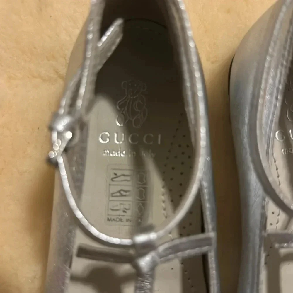 Gucci mary Jane bow kids ballet flats